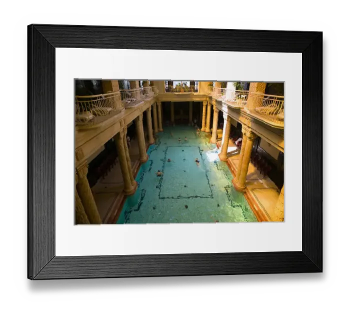 Framed Print : HUNGARY-Budapest: Gellert Baths- Interior Pool