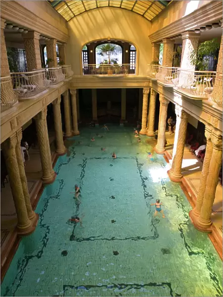 HUNGARY-Budapest: Gellert Baths- Interior Pool