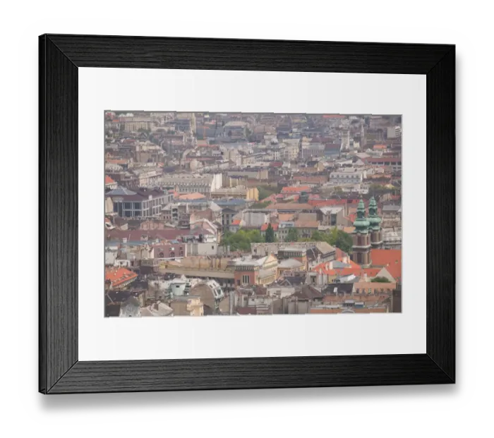 Framed Print : HUNGARY-Budapest: Gellert Hill- View of Budapest (Pest) Framed Print : HUNGARY-Budapest: Gellert Hill- View of Budapest (Pest)