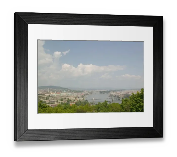 Framed Print : HUNGARY-Budapest: Gellert Hill- View of Budapest & Danube River Framed Print : HUNGARY-Budapest: Gellert Hill- View of Budapest & Danube River