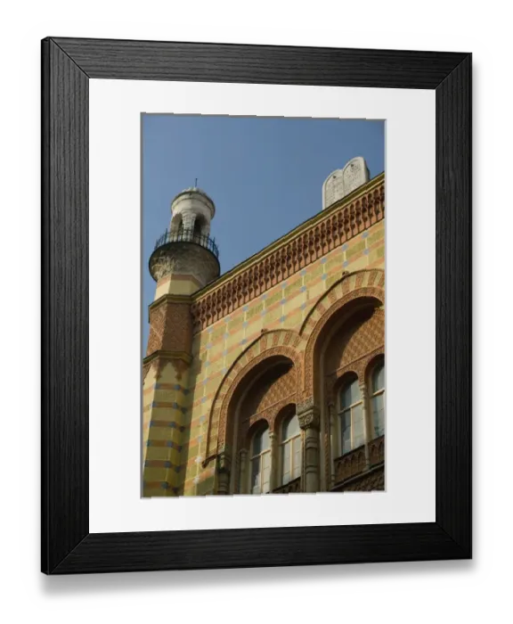 Framed Print : HUNGARY-Budapest: Pest- Rumbach Synagogue (b. 1872) - designed by Otto Wagner Framed Print : HUNGARY-Budapest: Pest- Rumbach Synagogue (b. 1872) - designed by Otto Wagner