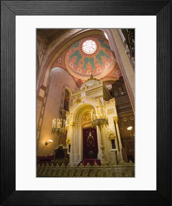 Framed Print : HUNGARY-Budapest: The Great Synagogue - Biggest in Europe Interior- Altar detail
