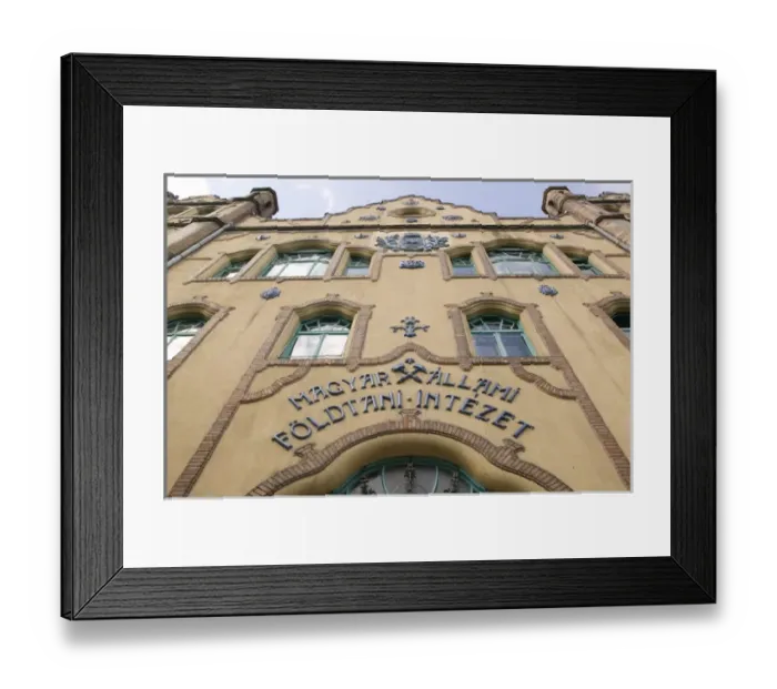 Framed Print : HUNGARY-Budapest: Hungarian Art Nouveau: Detail of the Geological Institute (b Framed Print : HUNGARY-Budapest: Hungarian Art Nouveau: Detail of the Geological Institute (b
