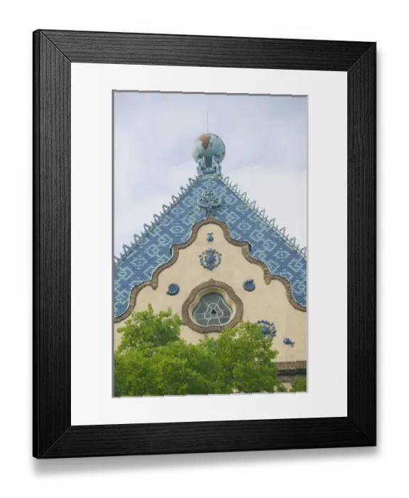 Framed Print : HUNGARY-Budapest: Hungarian Art Nouveau: Detail of the Geological Institute (b Framed Print : HUNGARY-Budapest: Hungarian Art Nouveau: Detail of the Geological Institute (b