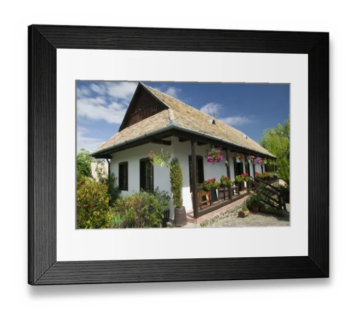 Framed Print : HUNGARY-Northern Uplands  /  Cserhat Hills-Holloko: Hungarys most beautiful Village  /  Unesco