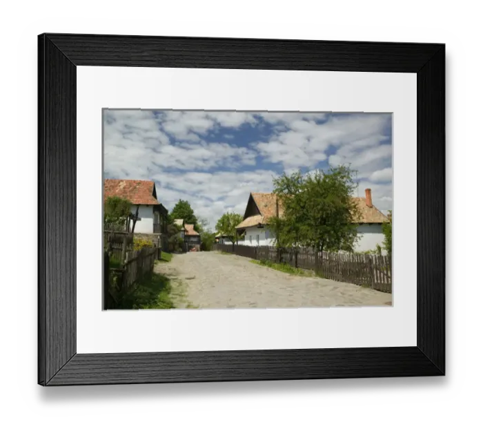 Framed Print : HUNGARY-Northern Uplands  /  Cserhat Hills-Holloko: Hungarys most beautiful Village  /  Unesco