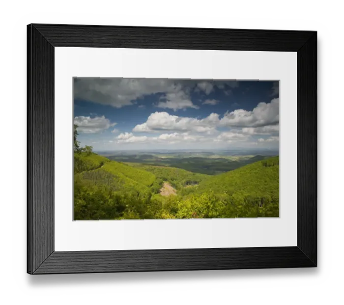 Framed Print : HUNGARY-Northern Uplands  /  Matra Hills-Matrahaza: Matra Hills View