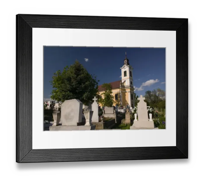 Framed Print : HUNGARY-Northern Uplands / Bukk Hills-Egerbakta: Town Church Framed Print : HUNGARY-Northern Uplands / Bukk Hills-Egerbakta: Town Church