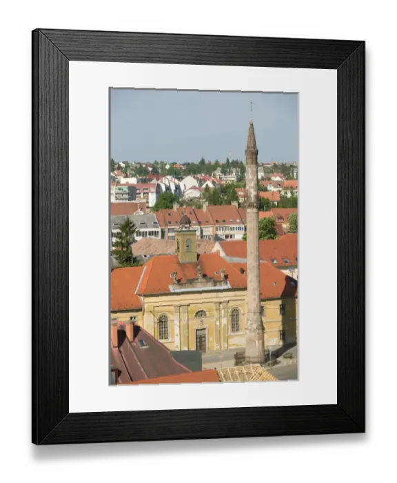Framed Print : HUNGARY-Northern Uplands- EGER: View of town Muslim Minaret