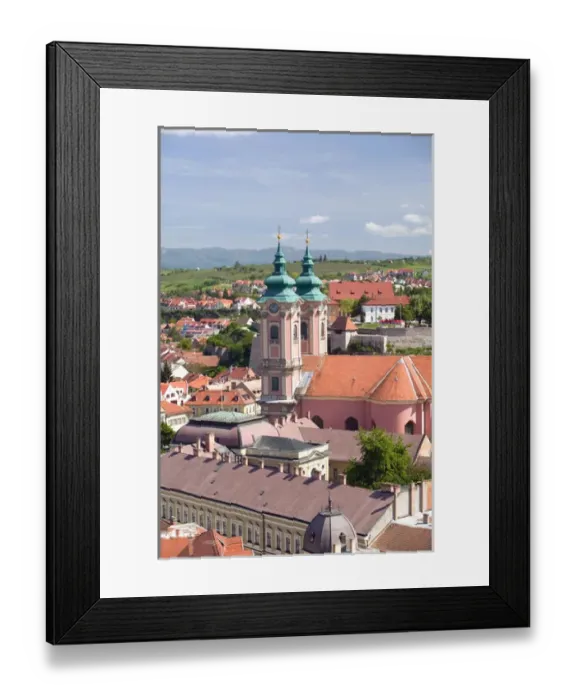 Framed Print : HUNGARY-Northern Uplands- EGER: Town & Minorite Church from Lyceum Rooftop Framed Print : HUNGARY-Northern Uplands- EGER: Town & Minorite Church from Lyceum Rooftop