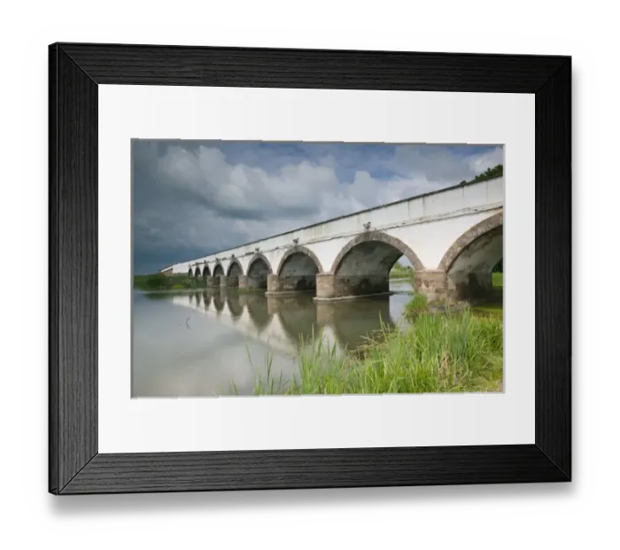 Framed Print : HUNGARY-Great Plain- HORTBAGY: Hungarys Cowboy Country Nine Hole Bridge-Longest