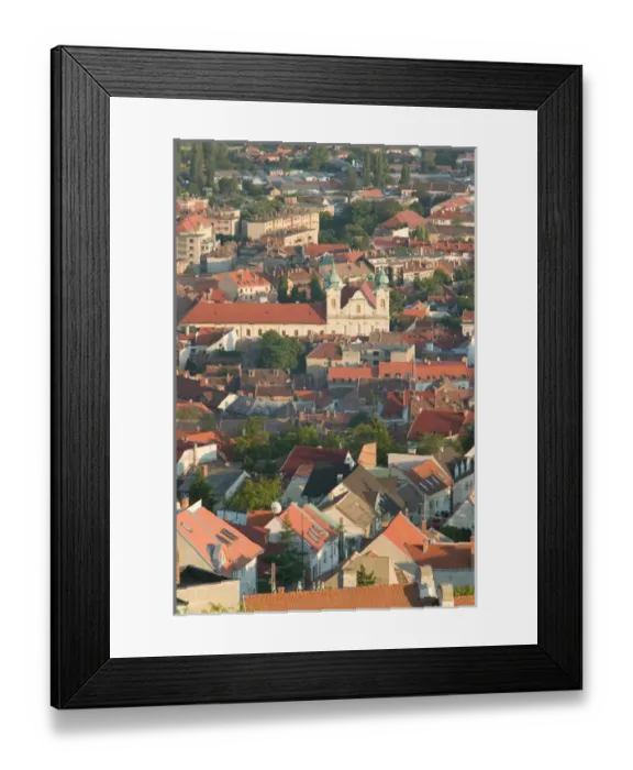 Framed Print : HUNGARY-Southern Transdanubia-PECS: Town View & Church of St. Stephen from Northern Framed Print : HUNGARY-Southern Transdanubia-PECS: Town View & Church of St. Stephen from Northern