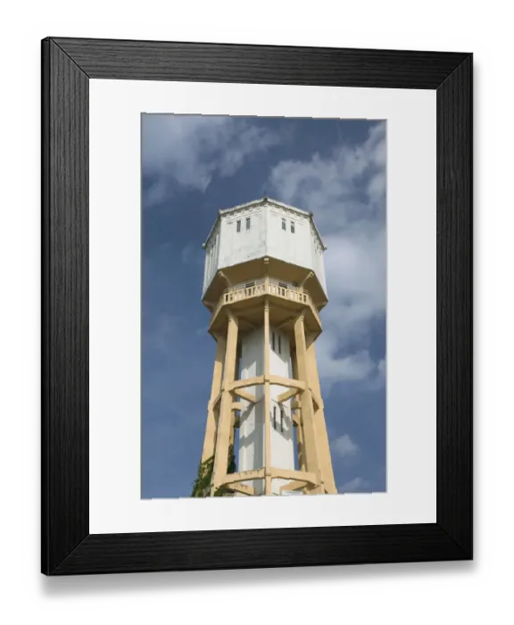 Framed Print : HUNGARY-Lake Balaton Region-SIOFOK: Landmark Wooden Water Tower (b. 1912)