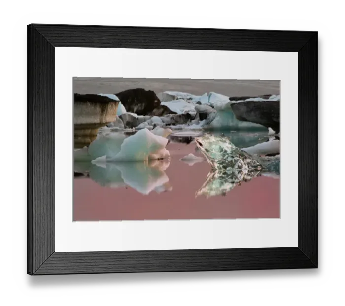 Framed Print : Glacier Lagoon at sunrise, Iceland