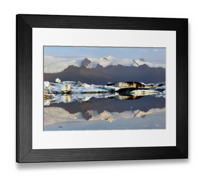 Framed Print : Glacier Lagoon at sunrise, Iceland