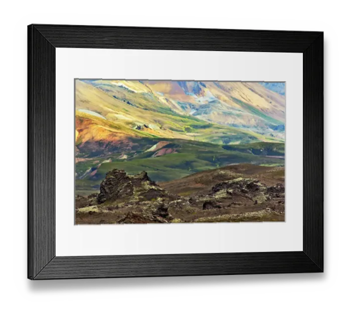 Framed Print : Colorful mountains, Iceland