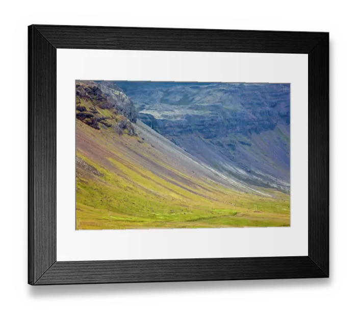 Framed Print : Pattern on volcanic mountain slope, Iceland