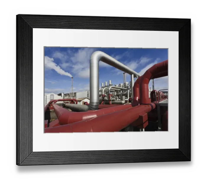 Framed Print : Industrial plant, Iceland