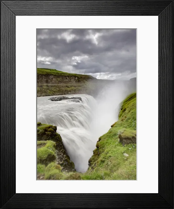 Framed Print : Gulfoss Waterfall, the Golden Waterfall, Iceland Framed Print : Gulfoss Waterfall, the Golden Waterfall, Iceland