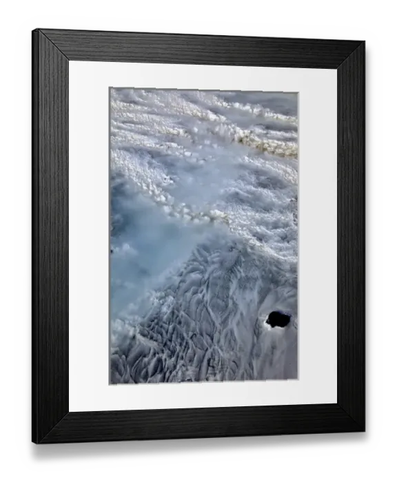 Framed Print : Colorful mineral deposits created from geothermal runoff Framed Print : Colorful mineral deposits created from geothermal runoff