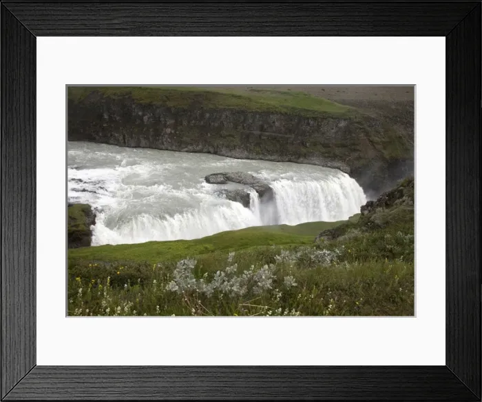 Framed Print : ICELAND20965_JUL2009_BARTRUFF. CR2-Mighty Gulfoss (Golden Falls) is Icelands mightiest Framed Print : ICELAND20965_JUL2009_BARTRUFF. CR2-Mighty Gulfoss (Golden Falls) is Icelands mightiest
