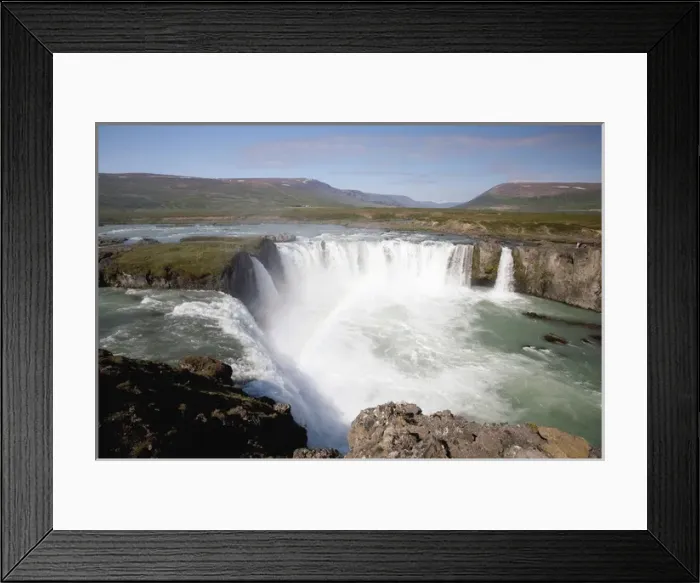 Framed Print : ICELAND21397_JUL2009_BARTRUFF. CR2-Rainbow formed in the mists of Godafoss Falls Framed Print : ICELAND21397_JUL2009_BARTRUFF. CR2-Rainbow formed in the mists of Godafoss Falls