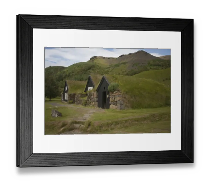 Framed Print : ICELAND21669_JUL2009_BARTRUFF. CR2-Sod roofed and walled storage and work shops Framed Print : ICELAND21669_JUL2009_BARTRUFF. CR2-Sod roofed and walled storage and work shops