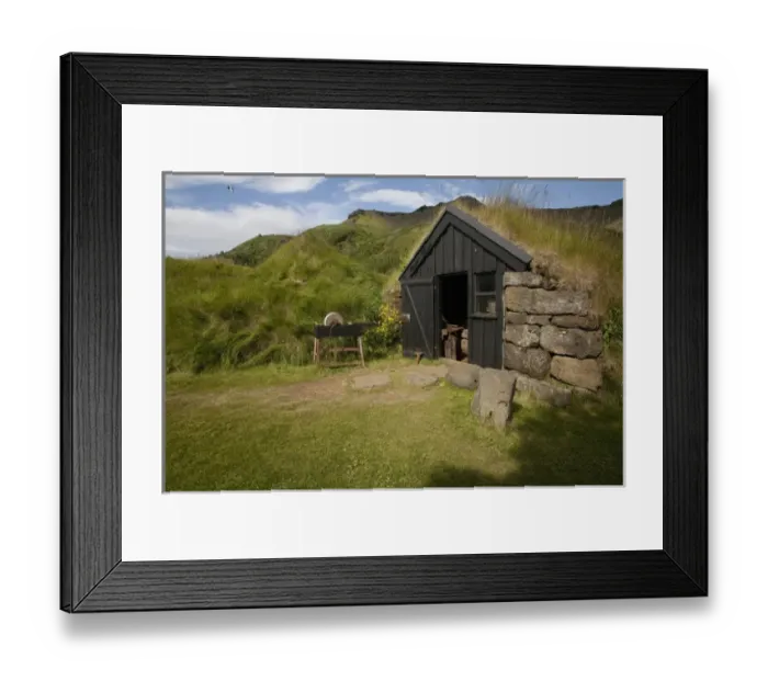 Framed Print : ICELAND21678_JUL2009_BARTRUFF. CR2-Sod roofed and walled storage and work shops Framed Print : ICELAND21678_JUL2009_BARTRUFF. CR2-Sod roofed and walled storage and work shops
