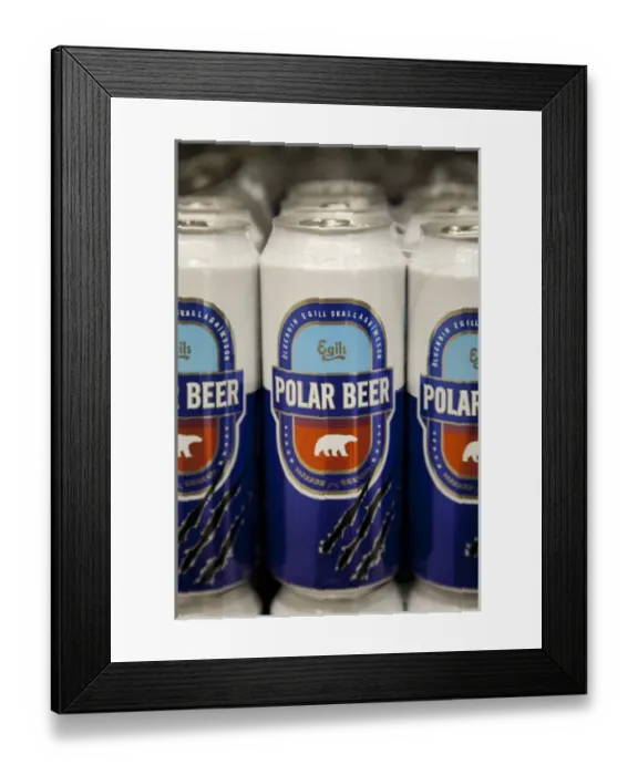 Framed Print : ICELAND21915_JUL2009_BARTRUFF. CR2-The polar bear is the iconic symbol of this popular