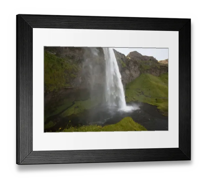 Framed Print : ICELAND21607_JUL2009_BARTRUFF. CR2-With its dramatic drop from a 20-story-high cliff Framed Print : ICELAND21607_JUL2009_BARTRUFF. CR2-With its dramatic drop from a 20-story-high cliff