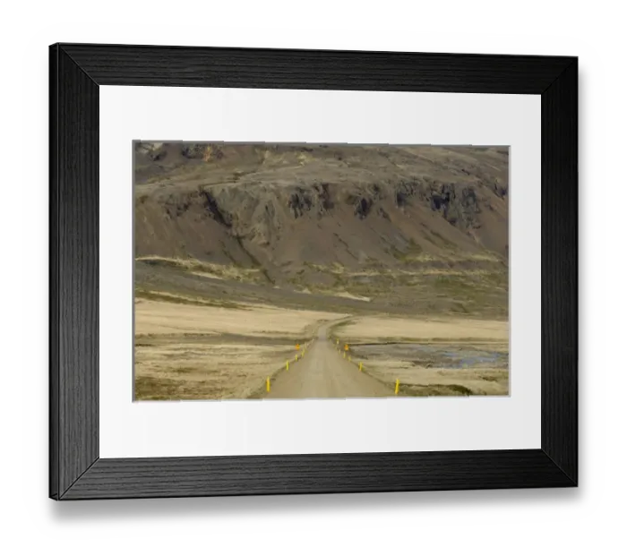 Framed Print : Gravel road near Breiddalswik, Iceland