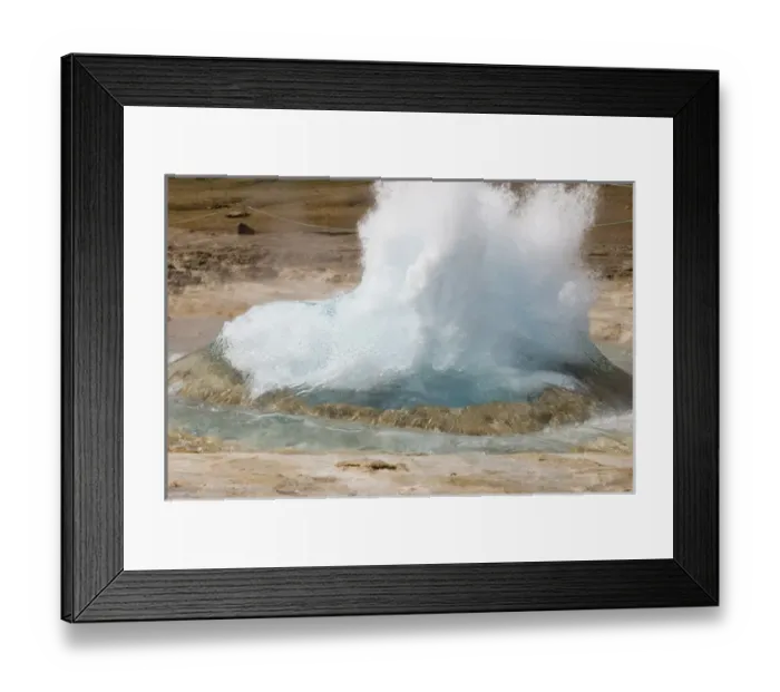 Framed Print : Strokkur Geyser erupting, Geysir, Iceland
