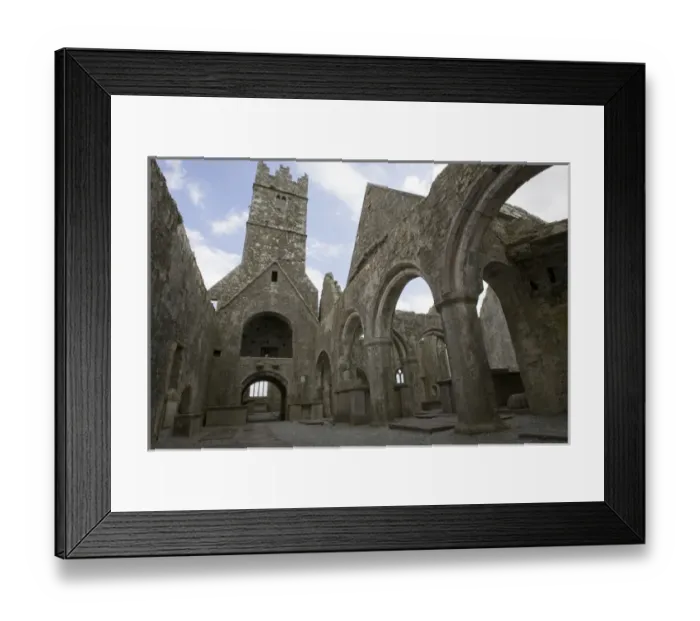 Framed Print : Europe, Ireland, Galway. Inside the Ross Errilly Friary. Credit as: Wendy Kaveney