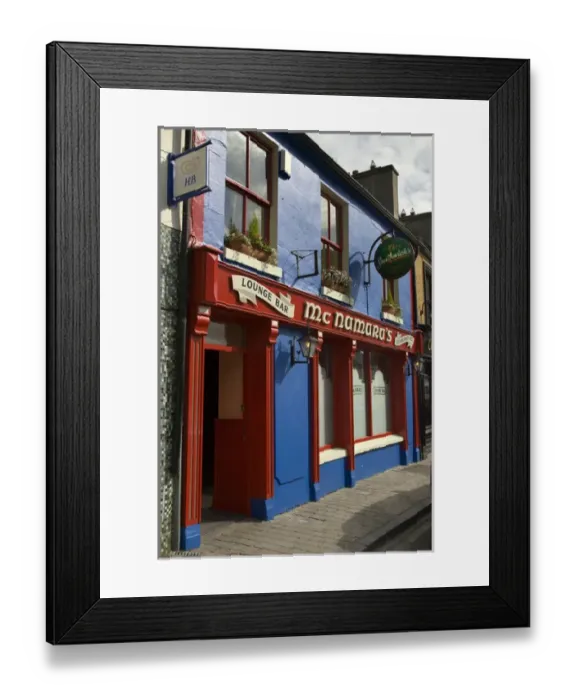Framed Print : Europe, Ireland, County Mayo, Louisburgh. Traditional Irish pub. Credit as: Wendy