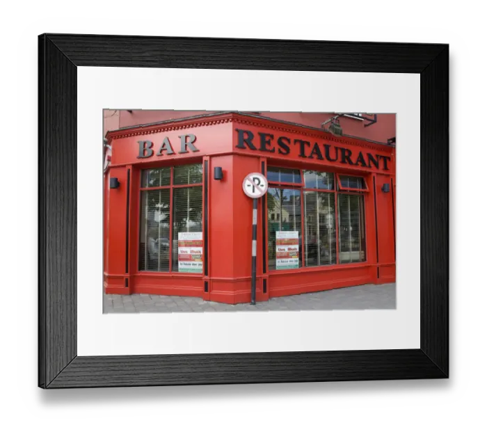 Framed Print : Europe, Ireland, Sligo. Outside of red bar and restaurant. Credit as: Wendy Kaveney Framed Print : Europe, Ireland, Sligo. Outside of red bar and restaurant. Credit as: Wendy Kaveney