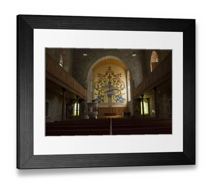Framed Print : Europe, Ireland, Drumcliffe. Interior of a church. Credit as: Wendy Kaveney  /  Jaynes