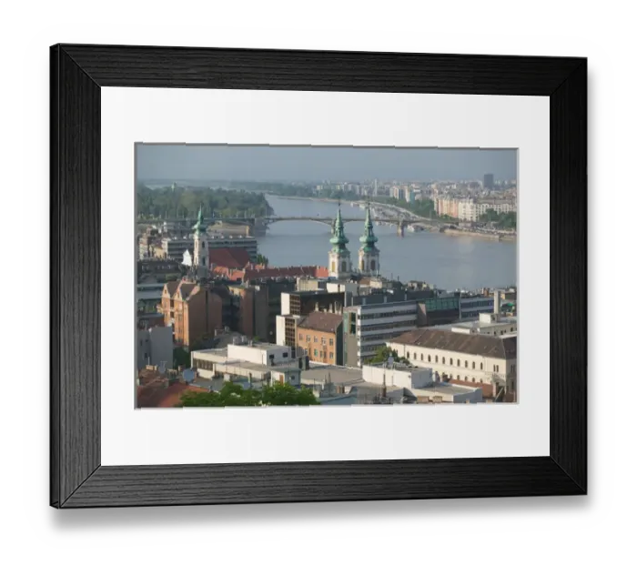 Framed Print : HUNGARY-Budapest: Buda  /  Castle Hill View of- Danube River & Vizivaros (Watertown)