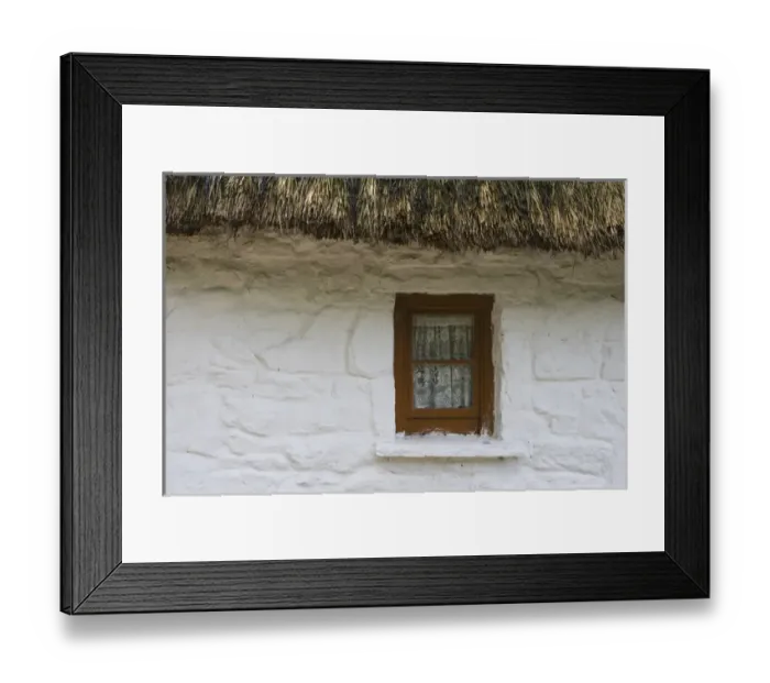 Framed Print : Ireland, County Clare. Thatch cottage in Bunratty Folk Center
