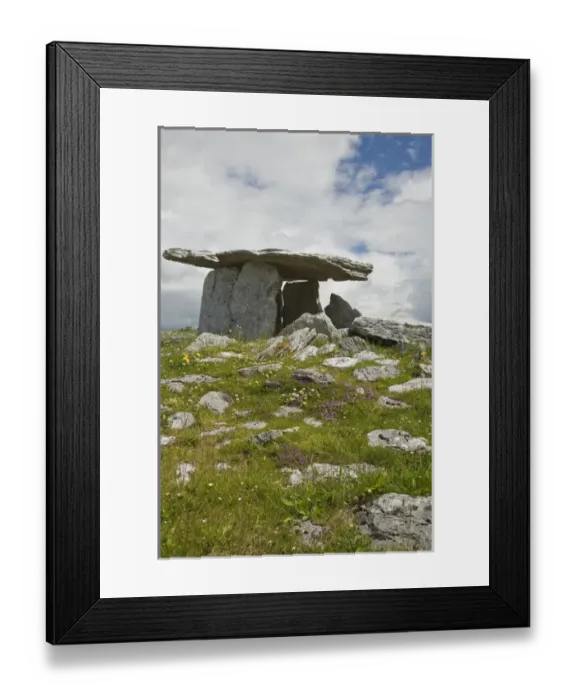 Framed Print : Ireland, The Burren. The Poulnabrone Stones Framed Print : Ireland, The Burren. The Poulnabrone Stones