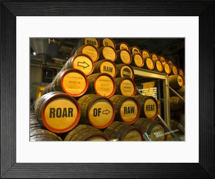 Framed Print : IRELAND, Dublin. Guinness Storehouse. Beer barrels Framed Print : IRELAND, Dublin. Guinness Storehouse. Beer barrels