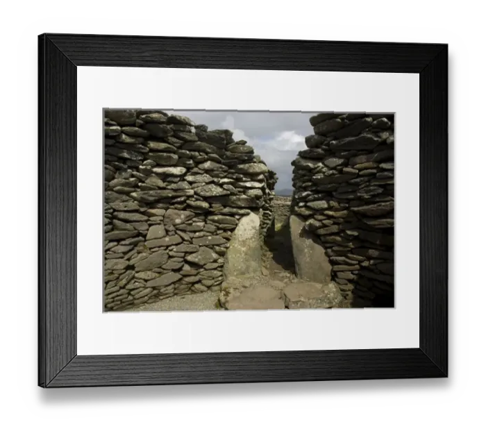 Framed Print : IRELAND, Kerry, Dingle Peninsula. Ancient Beehive Huts
