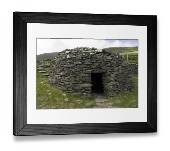Framed Print : IRELAND, Kerry, Dingle Peninsula. Ancient Beehive Huts
