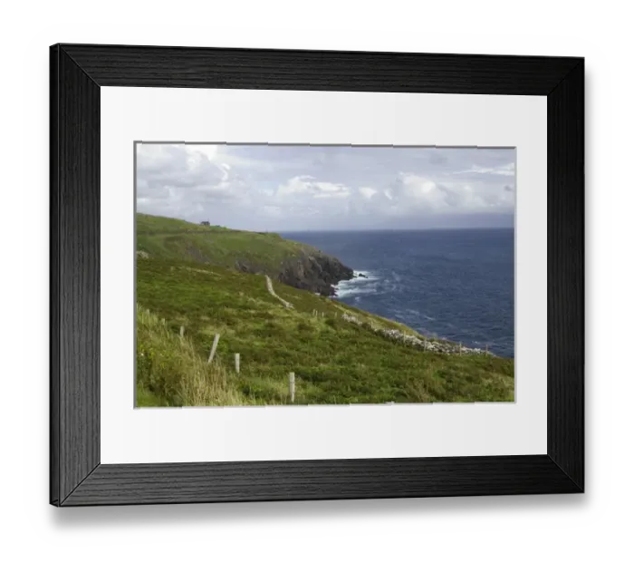 Framed Print : IRELAND, Kerry, Dingle Peninsula. Rugged coastline