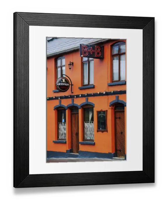 Framed Print : Ireland, Donegal, west coast, B & B pub sign Framed Print : Ireland, Donegal, west coast, B & B pub sign