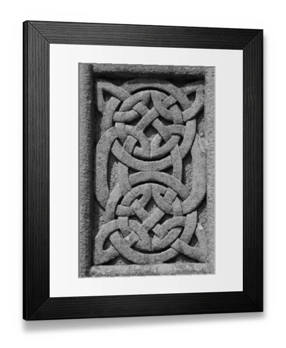 Framed Print : Europe, Ireland, Glendalough. Cletic Patterns on Cross at Glandalough Framed Print : Europe, Ireland, Glendalough. Cletic Patterns on Cross at Glandalough