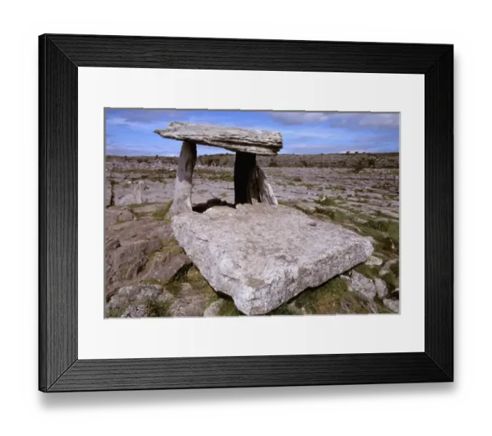 Framed Print : Ireland, Co Clare, Poulnabrone Dolmen, The Burren Framed Print : Ireland, Co Clare, Poulnabrone Dolmen, The Burren