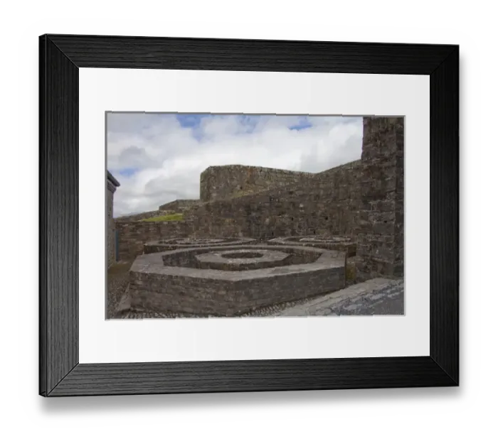 Framed Print : Charles Fort the 17th Century walled star fort and stone ruins with a geometric shape Framed Print : Charles Fort the 17th Century walled star fort and stone ruins with a geometric shape