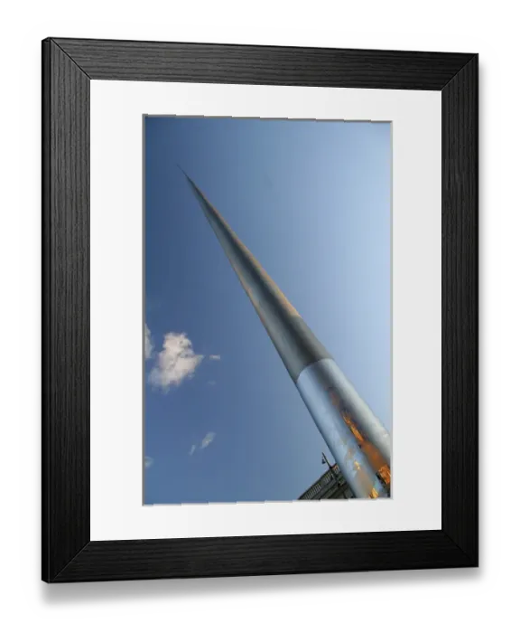 Framed Print : Dublin, Ireland. Supposedly the tallest sculpture in the world; the locals refer Framed Print : Dublin, Ireland. Supposedly the tallest sculpture in the world; the locals refer