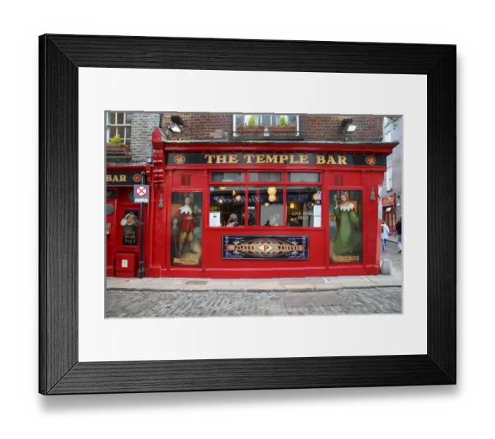 Framed Print : Dublin, Ireland. Temple Bar, one of the most lively and touristy areas of Dublin Framed Print : Dublin, Ireland. Temple Bar, one of the most lively and touristy areas of Dublin