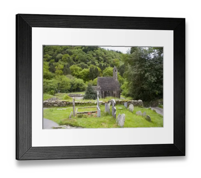 Framed Print : Glendalough, Ireland. The beautiful and peaceful monastic city of Glendalough hosts